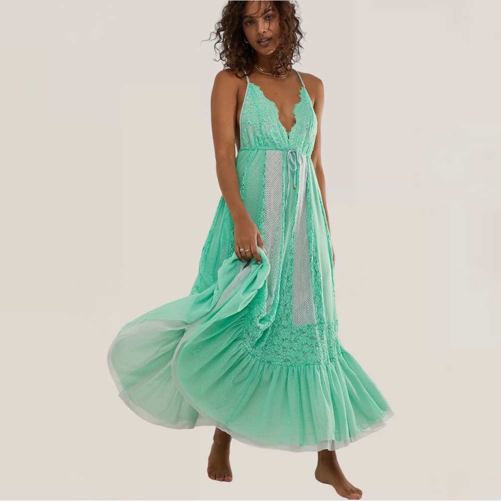 HAH Hot As Hell I’ll Take You Farrer Slip Dress Pocket Plunge Maxi
